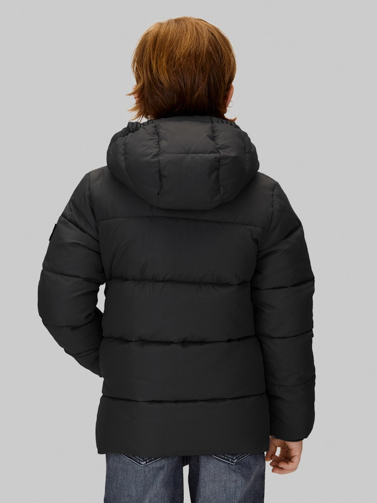 Calvin Klein - Manteau puffer noir à capuche