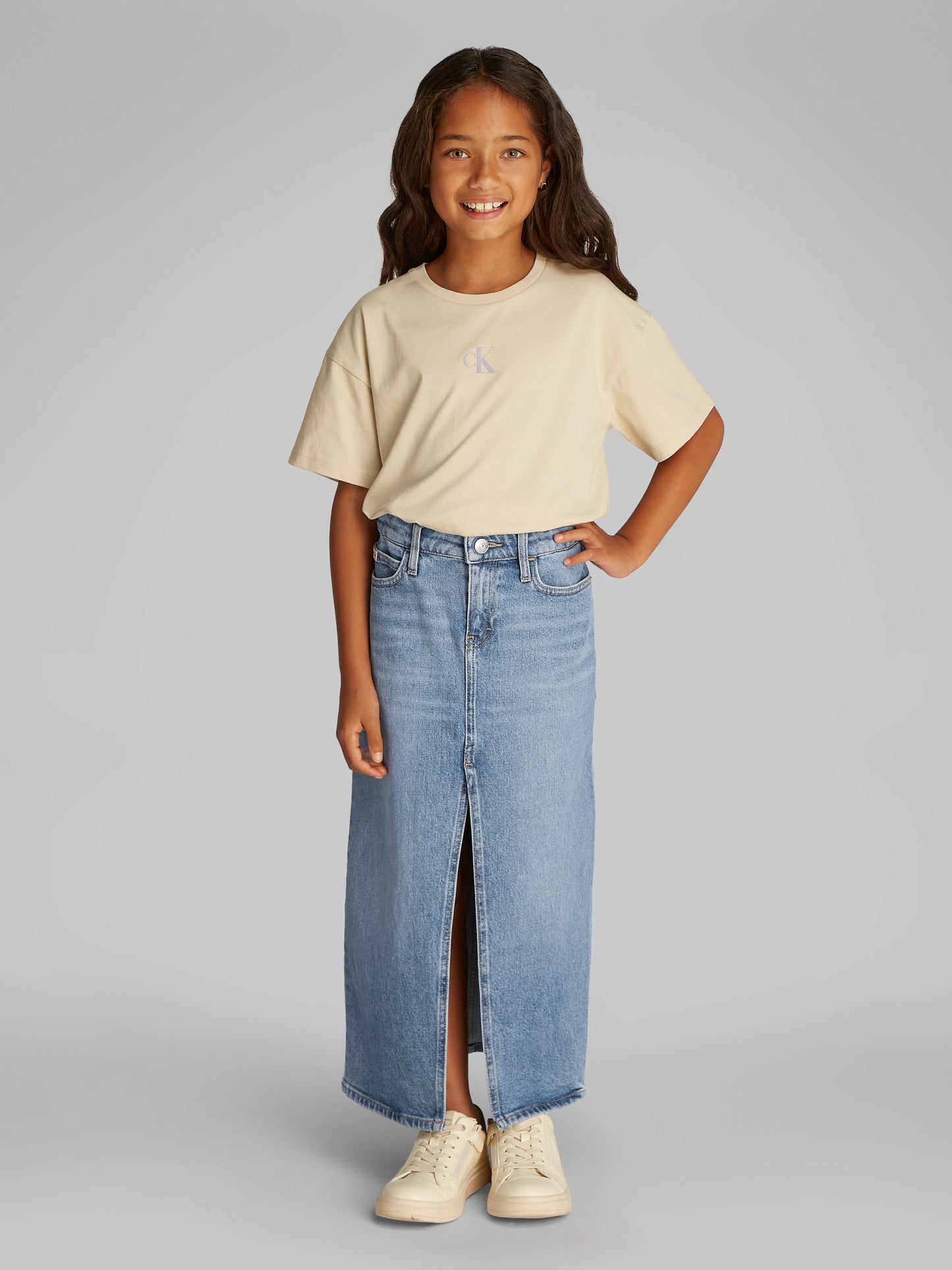 Calvin Klein - Longue jupe Cloudy Blue