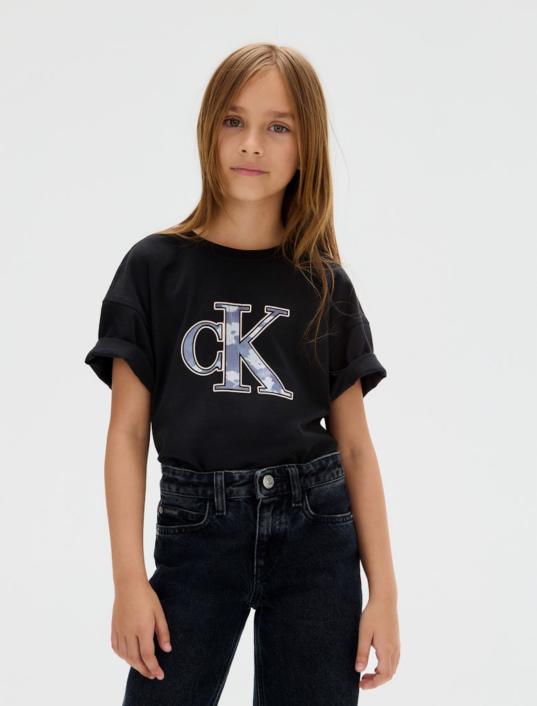 Calvin Klein - T-shirt noir monologo