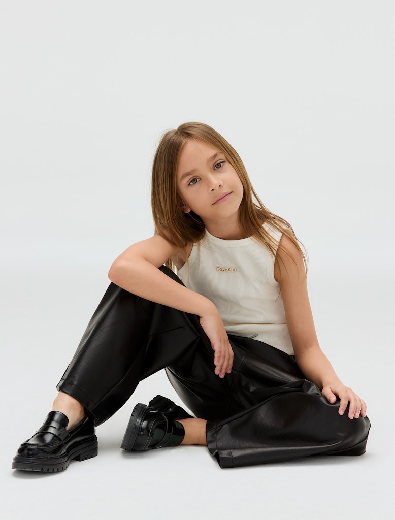 Calvin Klein - Pantalon noir imitation cuir