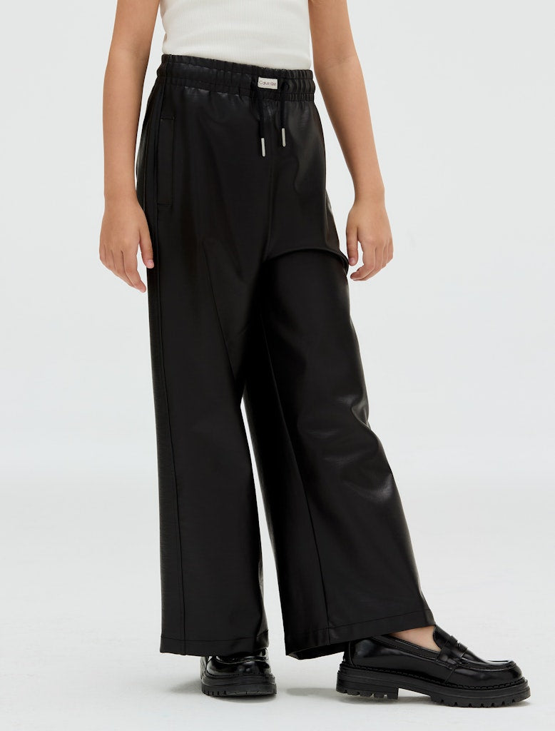 Calvin Klein - Pantalon noir imitation cuir