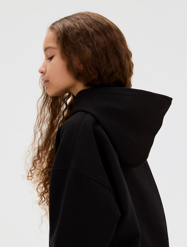 Calvin Klein - Sweat à capuche noir Pearl Signature