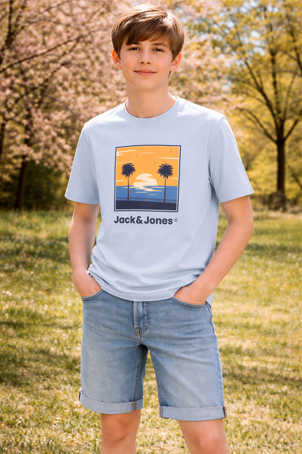 Jack & Jones - JJ PERRY himmlisches blaues T-Shirt