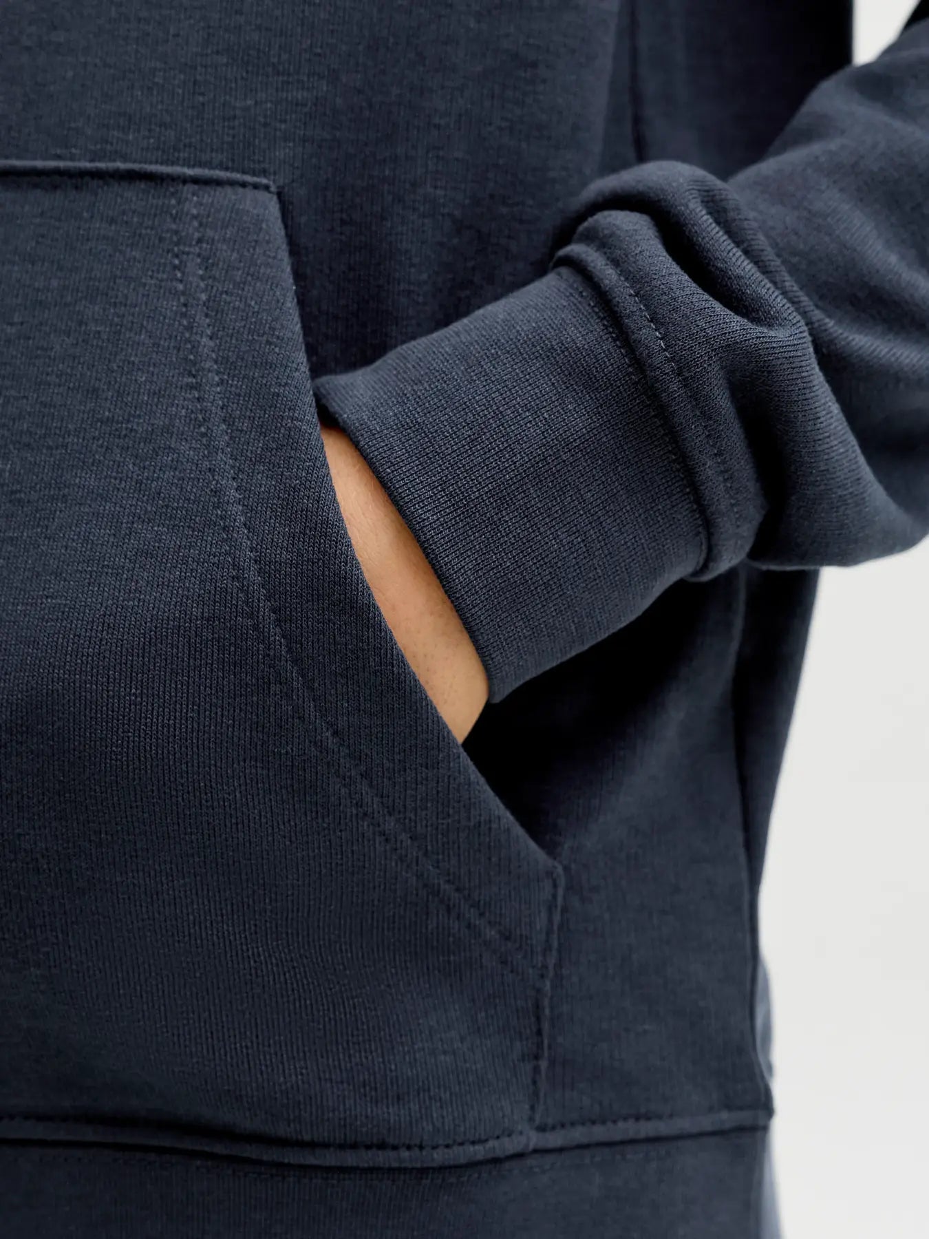 Jack & Jones - Sudadera con capucha tipo blazer azul marino JJ COLE