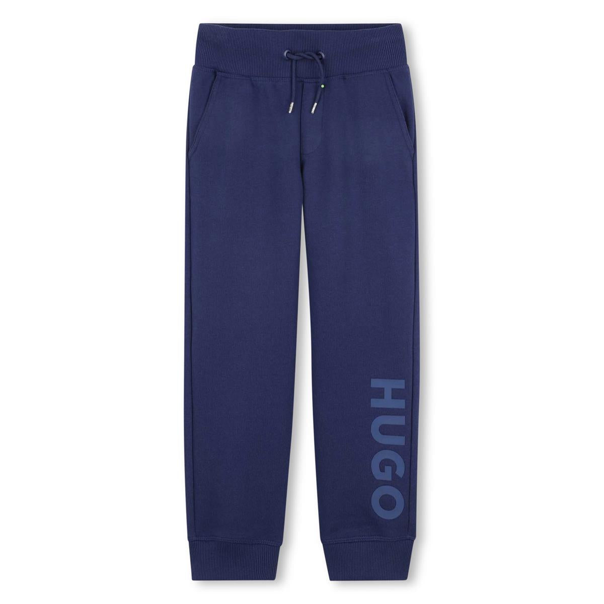 Hugo - mittelalterliches Blau & "Hugo" Jogginghosen auf dem Unterschenkel gedruckt
