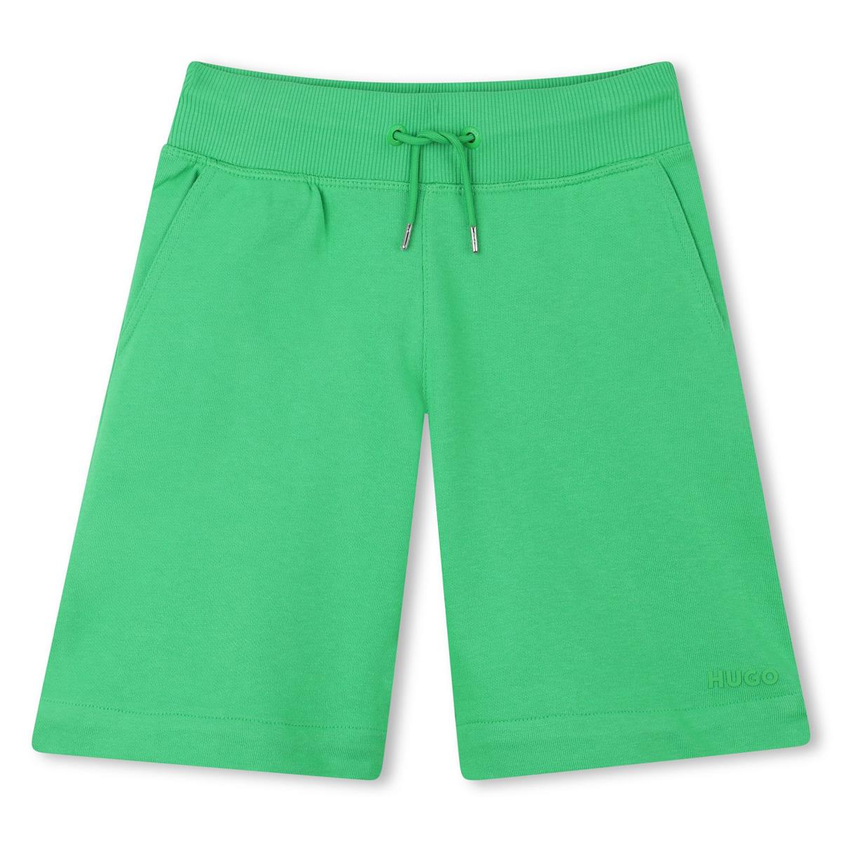 Hugo - Island Green Jogging Short & Small Relief Logo op de onderbenen