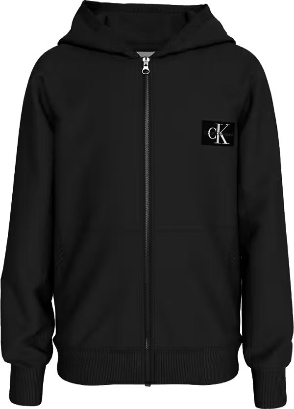 Calvin Klein - Gilet zippé à capuche noir