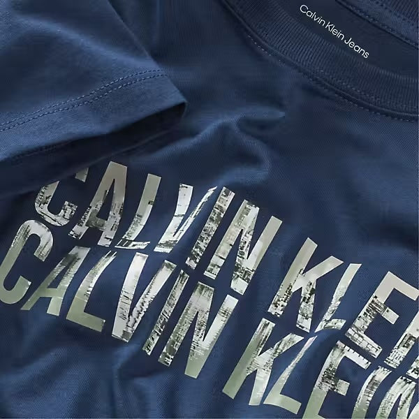 Calvin Klein - Blue T -shirt Jean Logo Mirror
