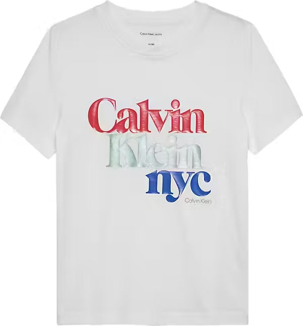 Calvin Klein - Weiß t -Shirt Perl Signature