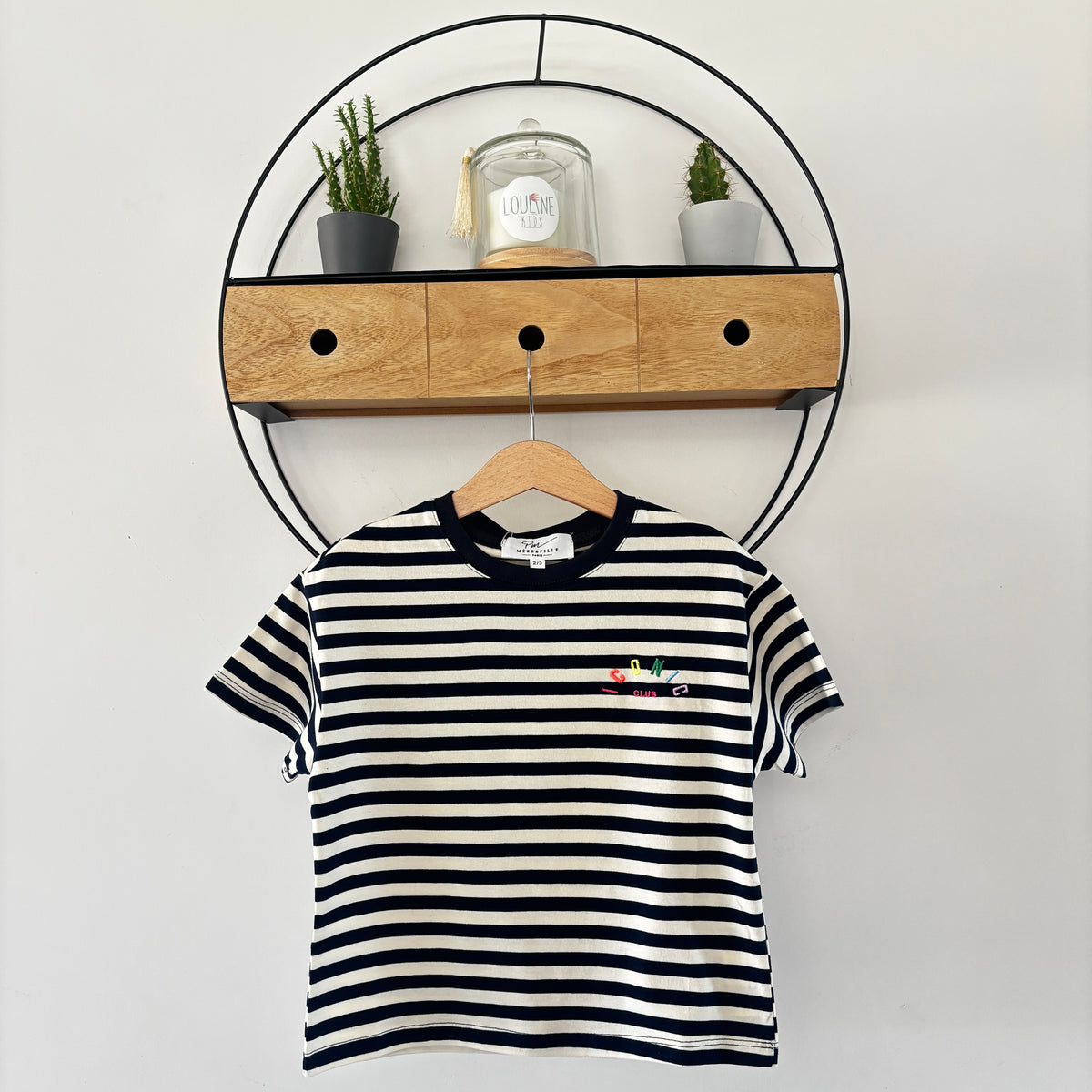 Mère & Fille : T-shirt rayé navy blanc ICONIC