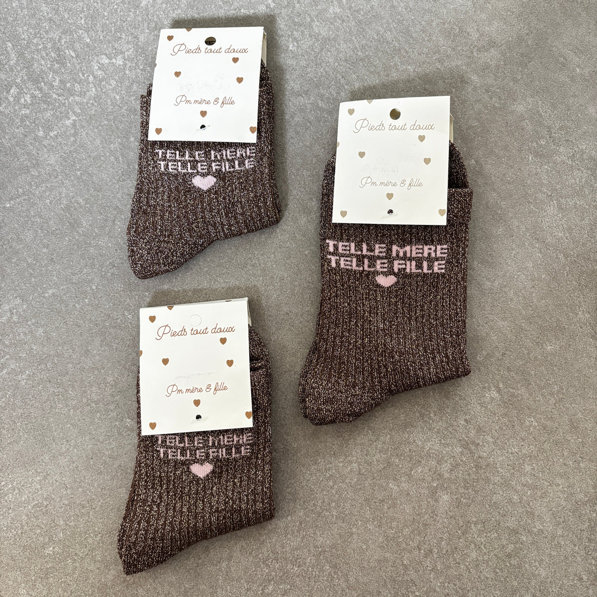 Mère & Enfant - Chaussettes chocolat irisé BICHETTE