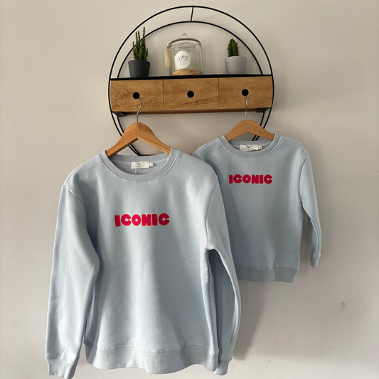 Mère & Fille - Sweat sky blue Iconic