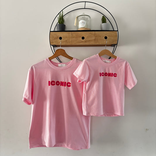 Mère & Fille - T-shirt rose ICONIC