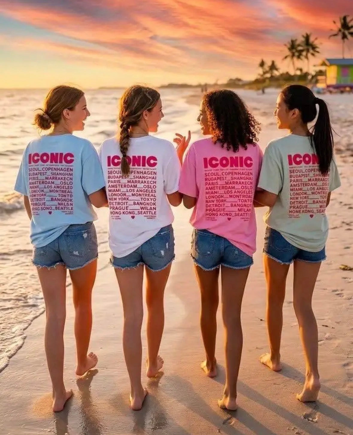 Madre e hija - Camiseta azul ICÓNICA