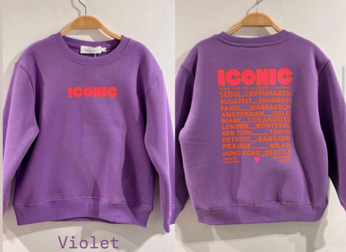 Mère & Fille - Sweat violet ICONIC