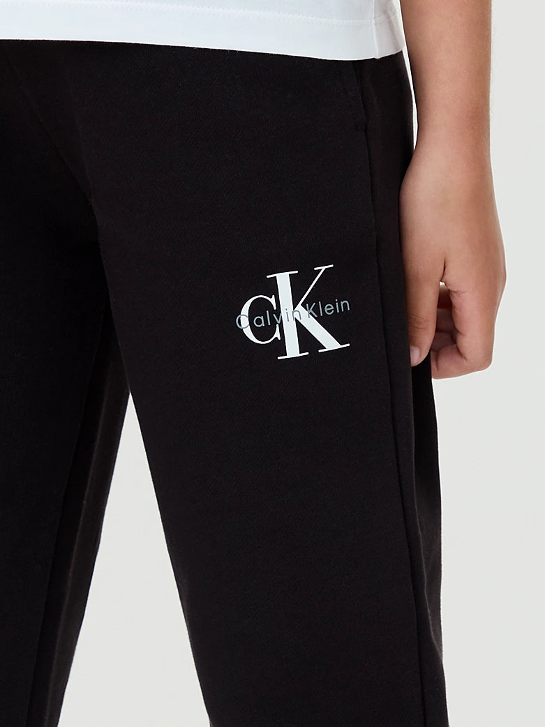 Calvin Klein - Pantalones de trote negros de Monogram