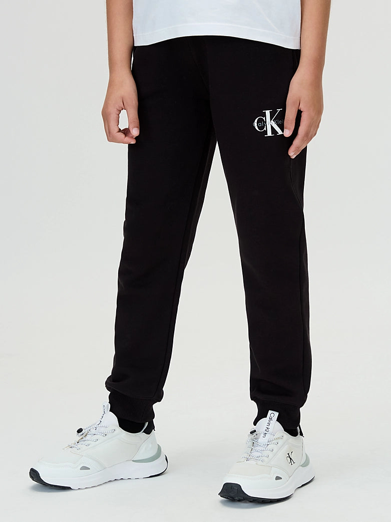 Calvin Klein - Pantalones de trote negros de Monogram