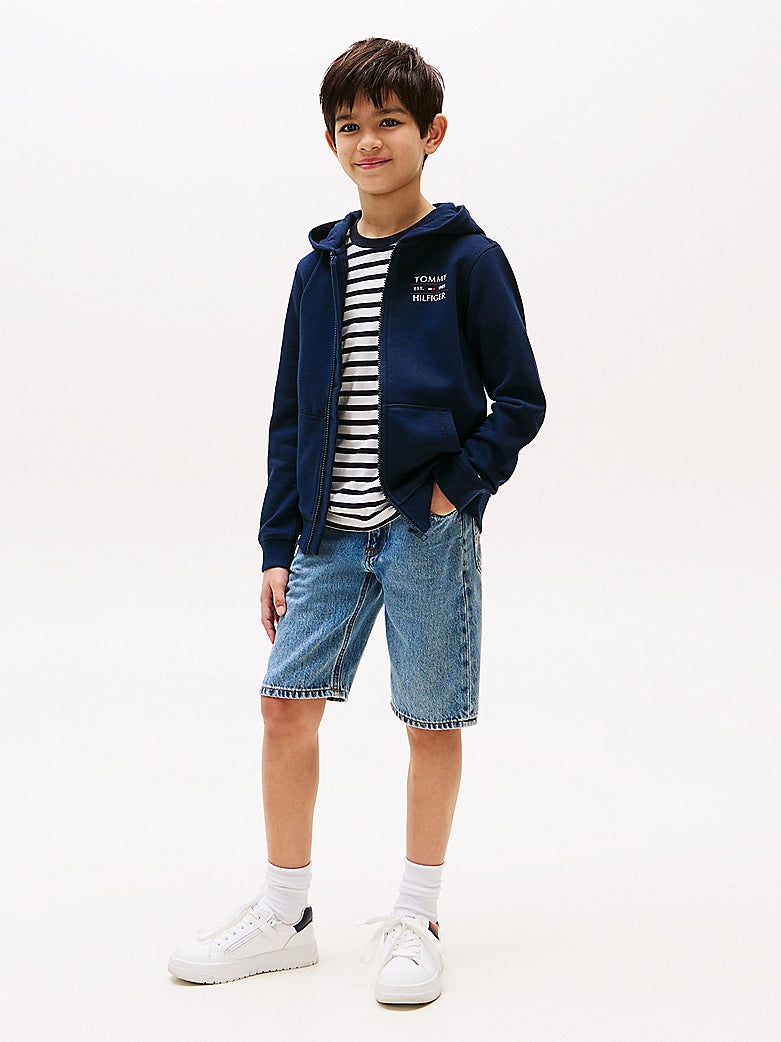 Tommy Hilfiger - Cardigan zippé à capuche dark night navy