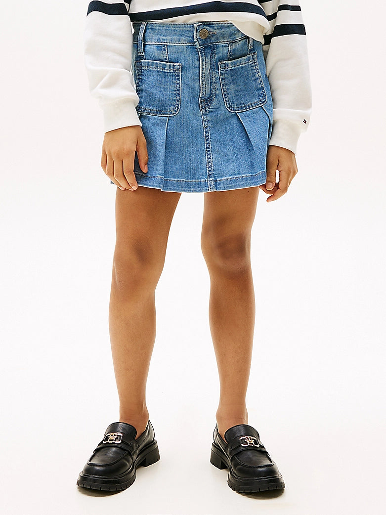 Tommy Hilfiger - Jupe plissée denim Drapey