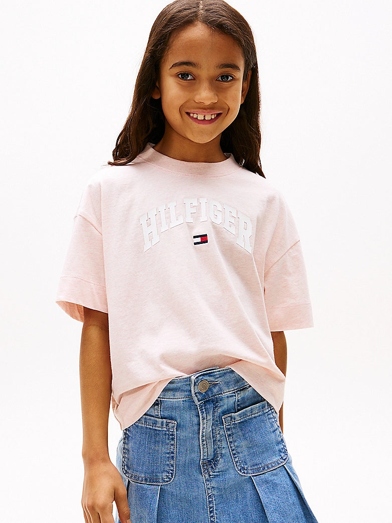 Tommy Hilfiger - T-shirt Varsity Coral Ice Heather