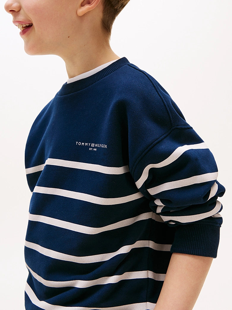 Tommy Hilfiger - Sweat Dark Night Navy Stripe