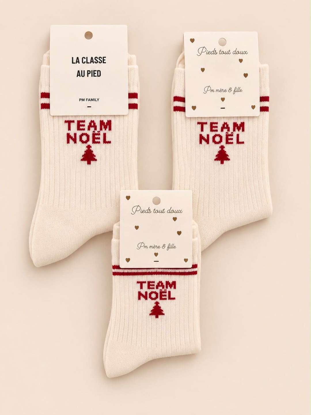 Mère & Enfant - Chaussettes TEAM NOËL pour toute la famille