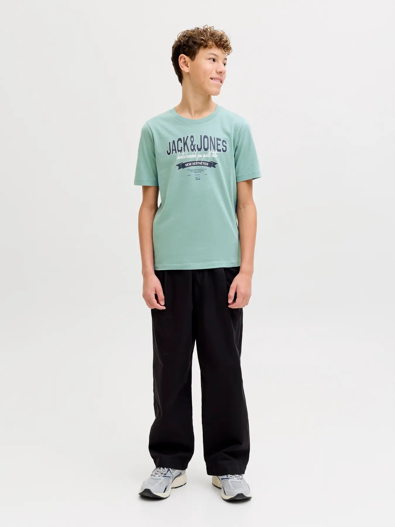 Jack&Jones - Mineralblaues T-Shirt JJELOGO