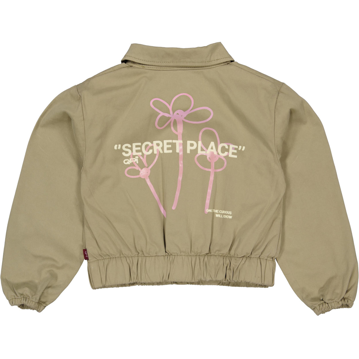 QPI - Kaki jack met Flo-rugprint
