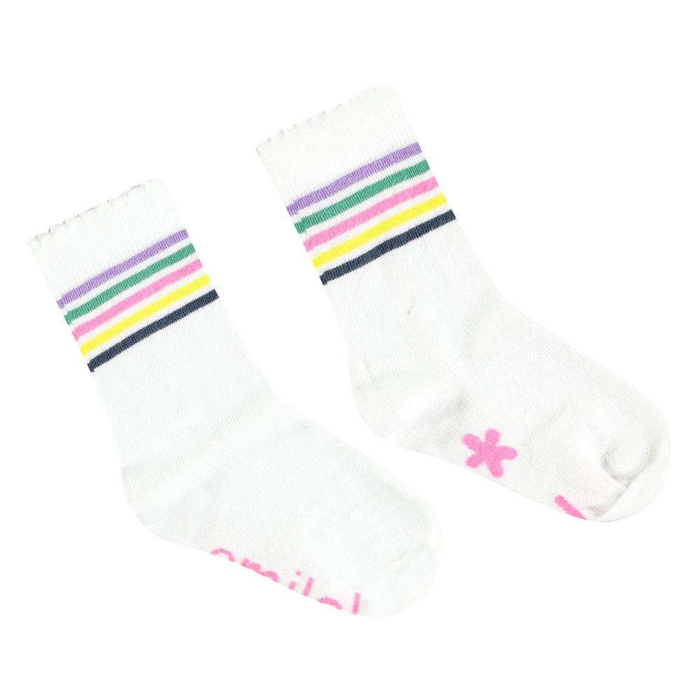 Jubel - White Rolling into Spring socks