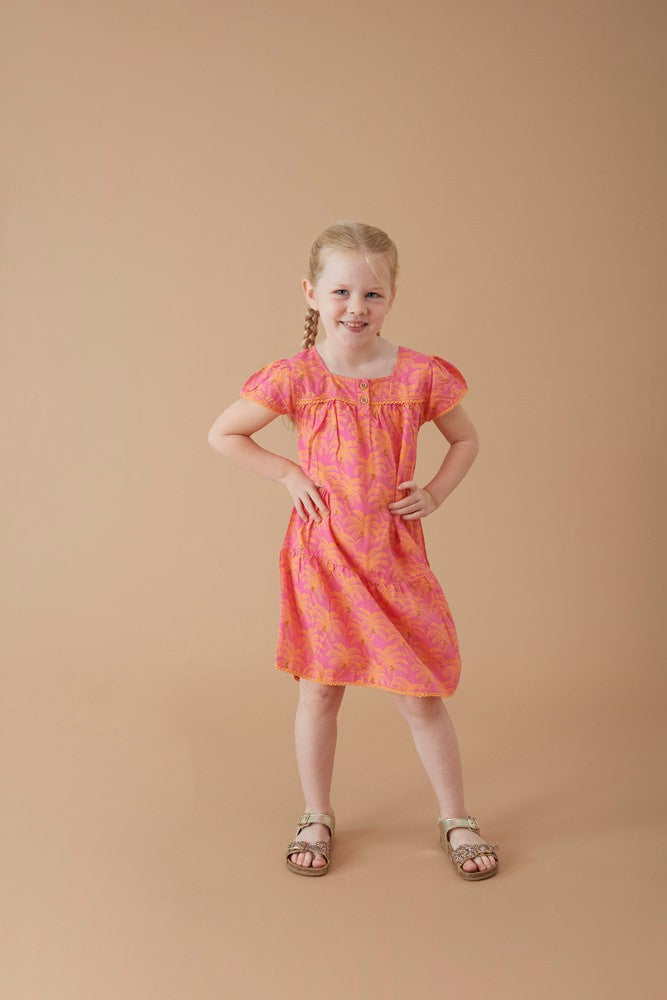 Jubel - Robe rose & orange à motif Samba Shake