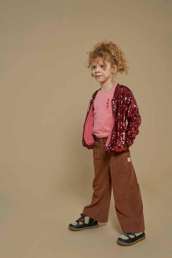 Jubel - Pantalon côtelé brun Queen of Hearts