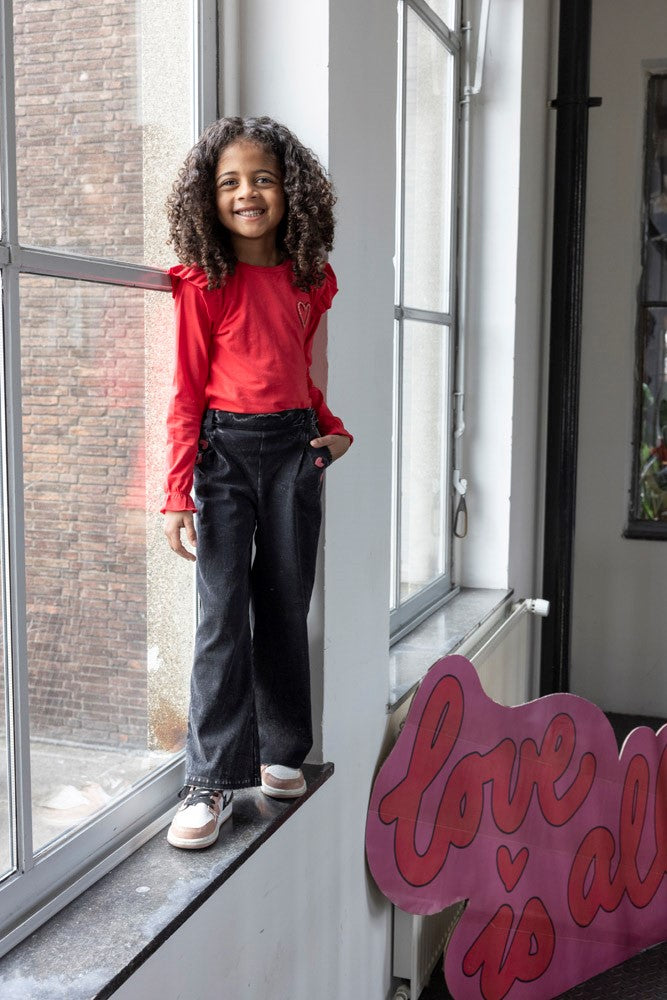 Jubel - Pantalon anthracite Queen of Hearts