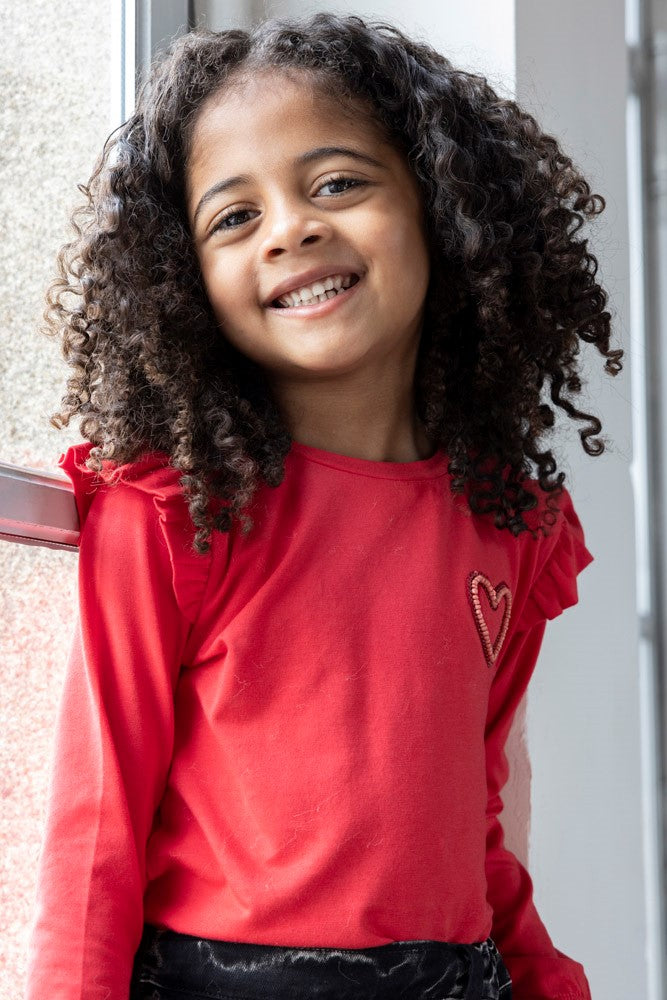 Jubel - T-shirt rouge Queen of Hearts