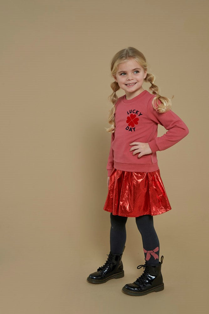 Jubel - Jupe rouge satinée Queen of Hearts