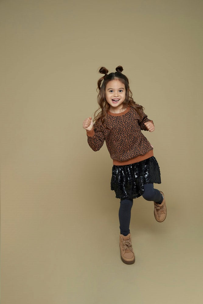 Jubel - Jupe en sequins anthracite Queen of Hearts