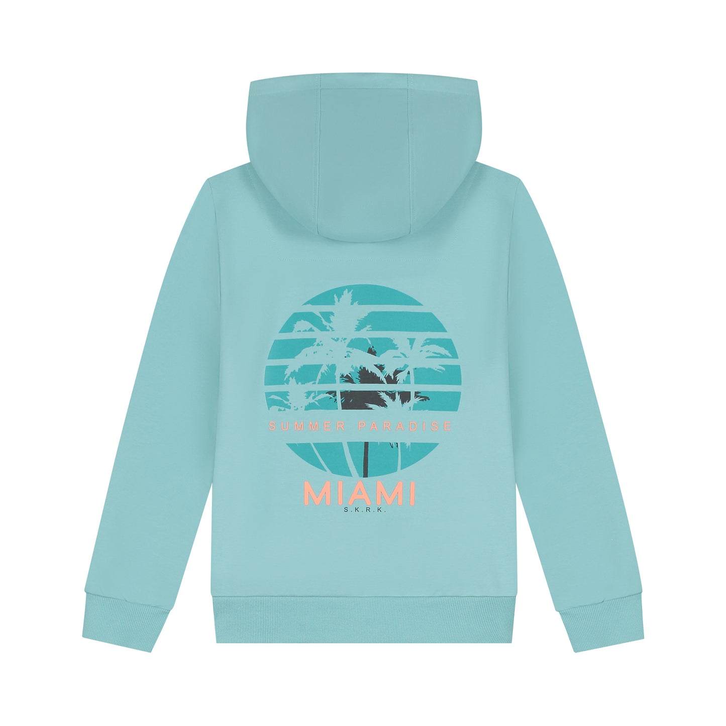Skurk - Sweat à capuche backprint turquoise Sunil