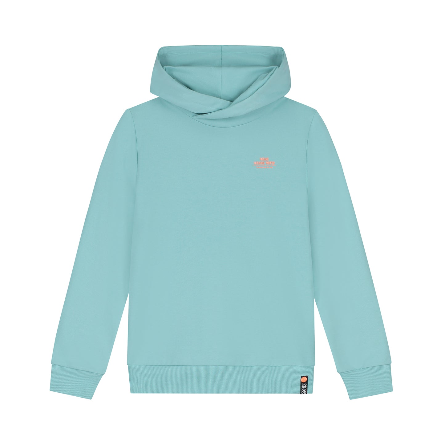 Skurk - Sweat à capuche backprint turquoise Sunil