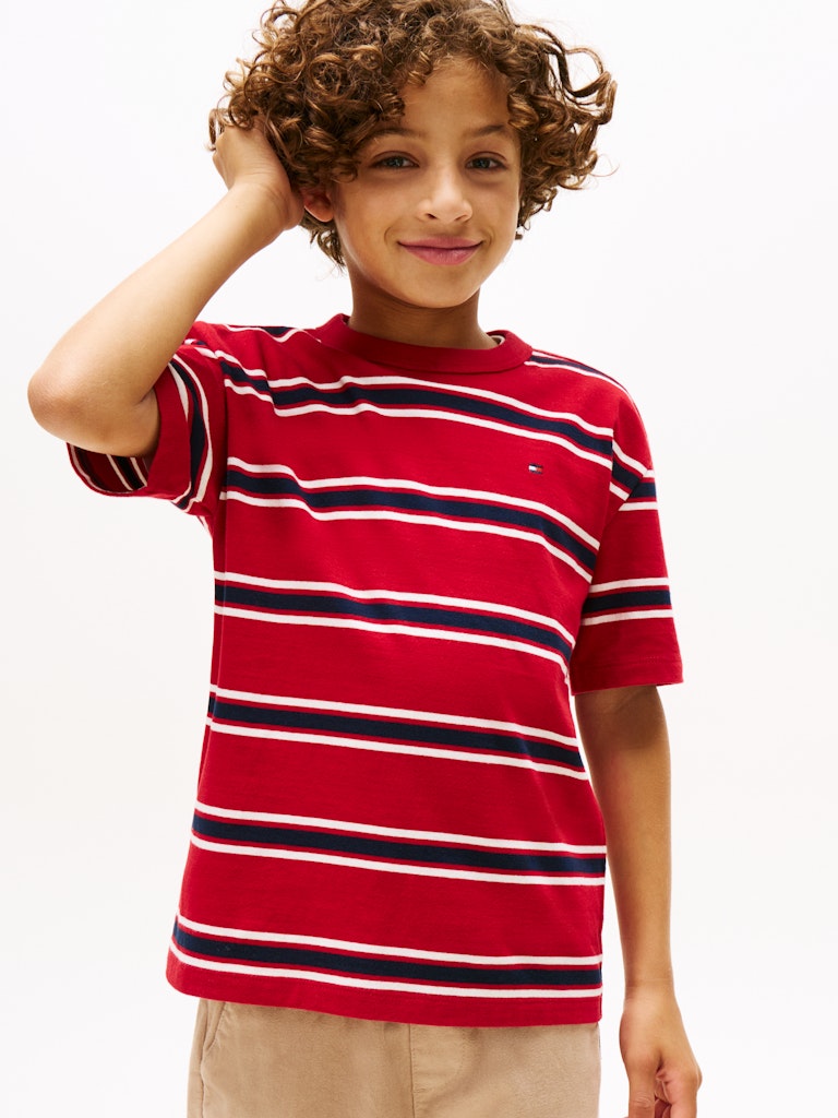 Tommy Hilfiger - T-shirt Medium Red Multi Stripe