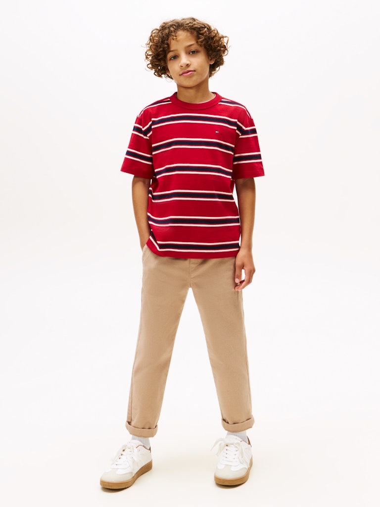 Tommy Hilfiger - T-shirt Medium Red Multi Stripe