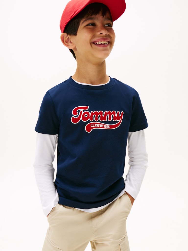 Tommy Hilfiger - T-shirt Dark Night Navy Varsity interlock