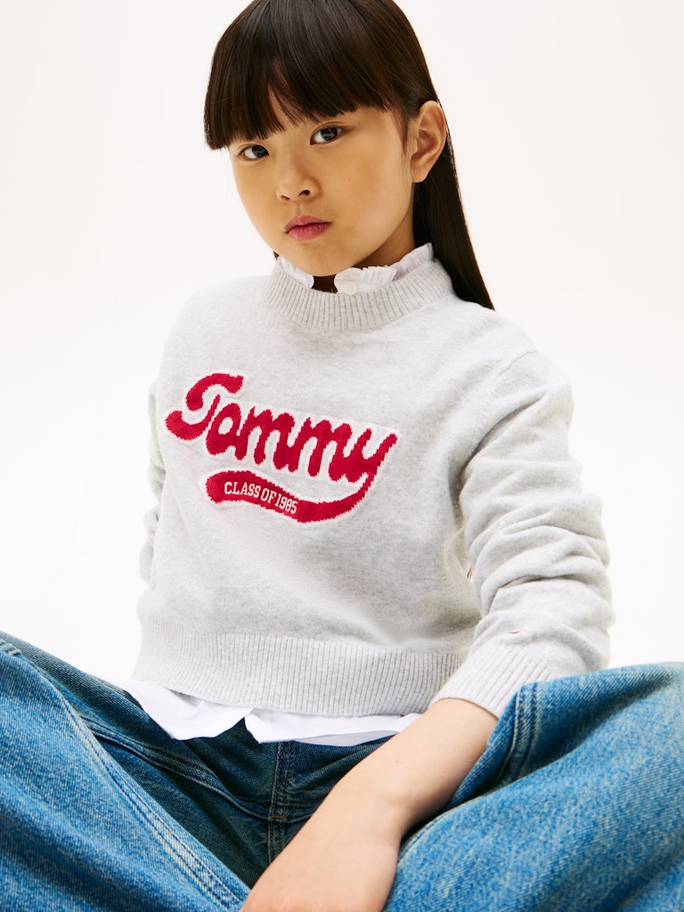 Tommy Hilfiger - Pull Varsity Light Grey Heather