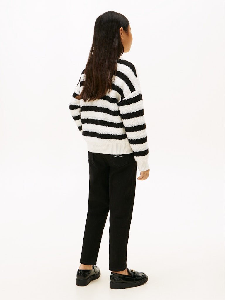 Tommy Hilfiger - Pull ligné Ivory Silk