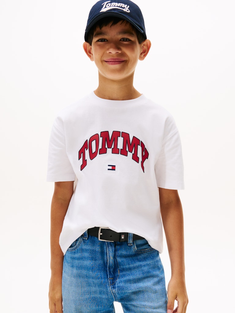 Tommy Hilfiger - T-shirt blanc Varsity raised