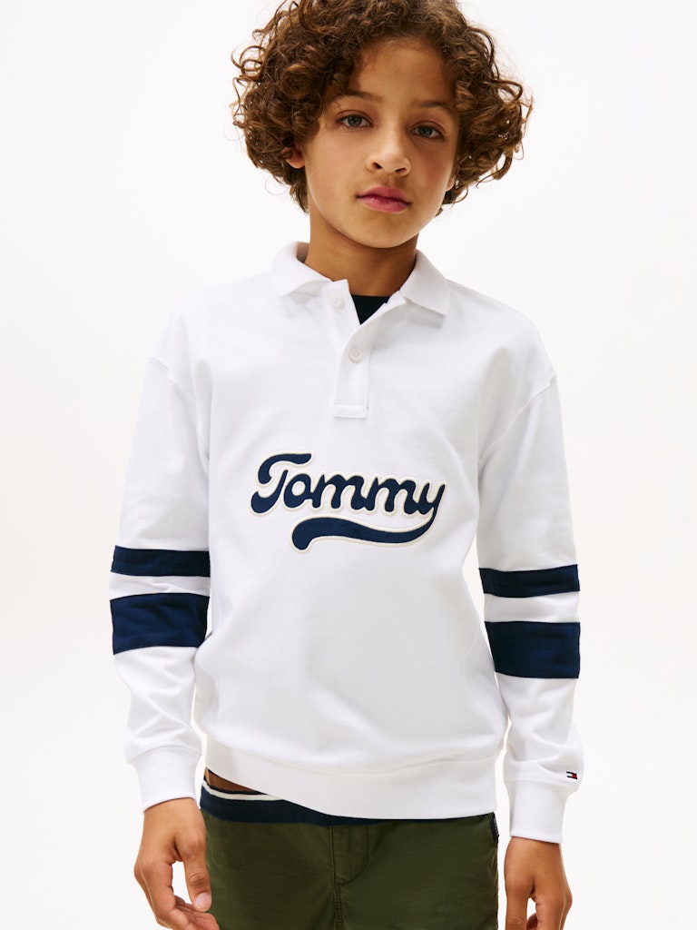Tommy Hilfiger - Polo blanc backprint Varsity graphic