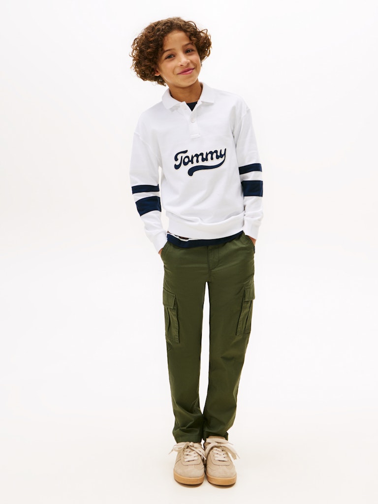 Tommy Hilfiger - Polo blanc backprint Varsity graphic