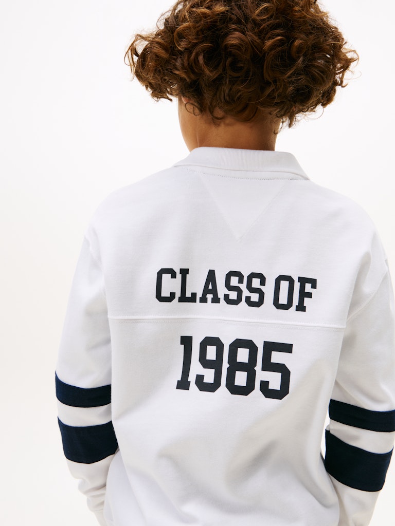 Tommy Hilfiger - Polo blanc backprint Varsity graphic