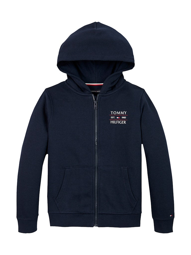 Tommy Hilfiger - Cardigan zippé à capuche dark night navy
