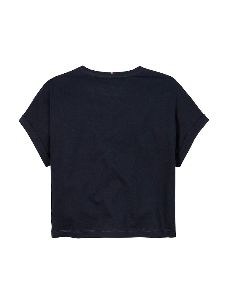 Tommy Hilfiger - T-shirt dark night navy & drapeau à sequin