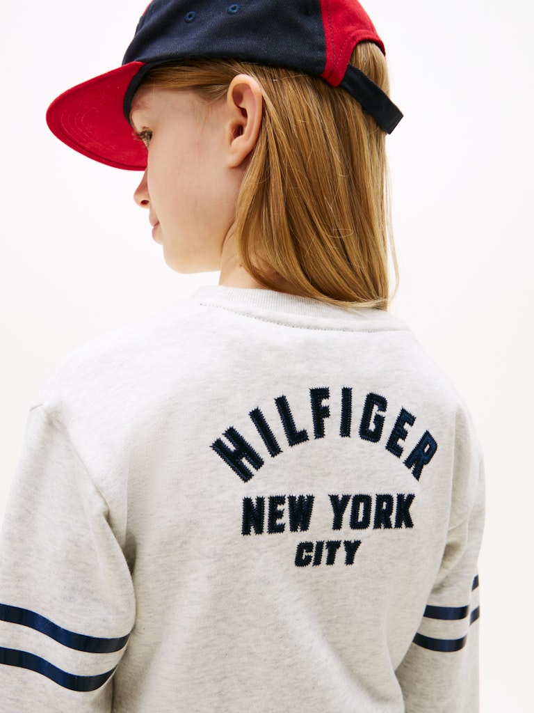 Tommy Hilfiger - Robe sweat Grey Heather backprint