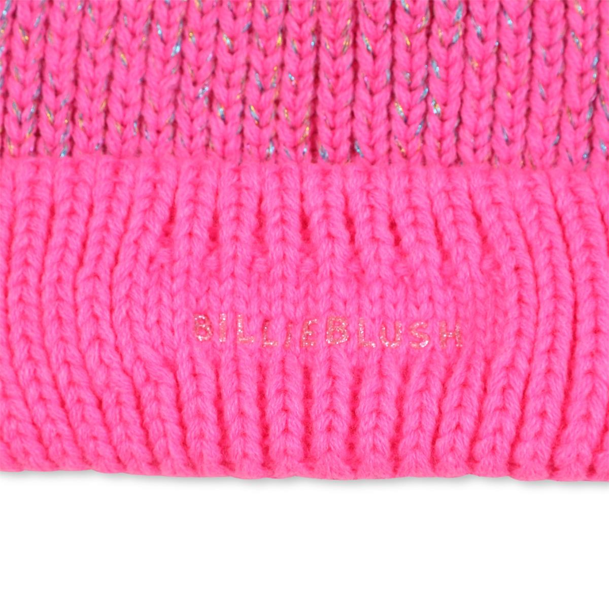 Billieblush - Flash pink pompom hat